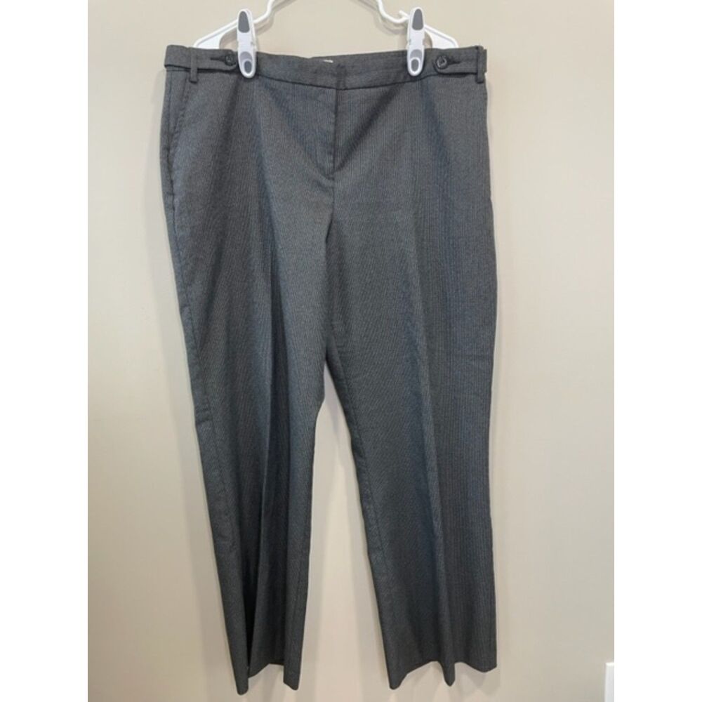 Wide Leg Charcoal Stretch Dress Pants Women's Plus Size 18